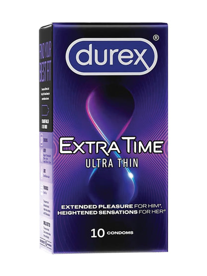 Durex Extra Time Ultra Thin Condoms (10 in each pack)