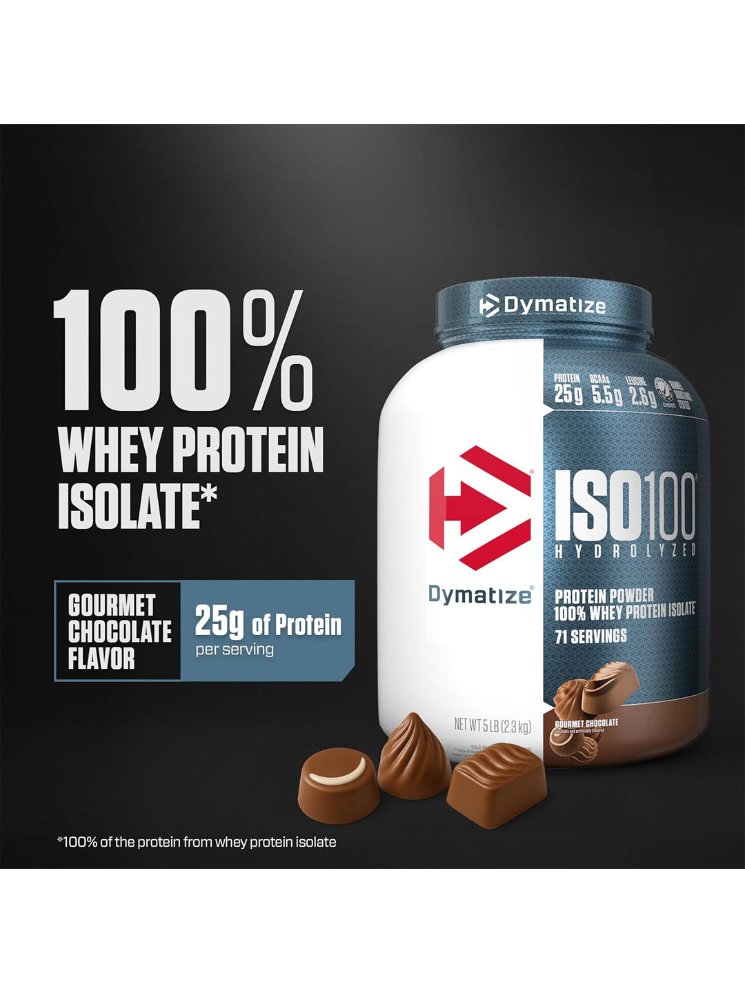 Dymatize ISO100 Hydrolyzed Whey Protein Isolate Powder 2.3kg