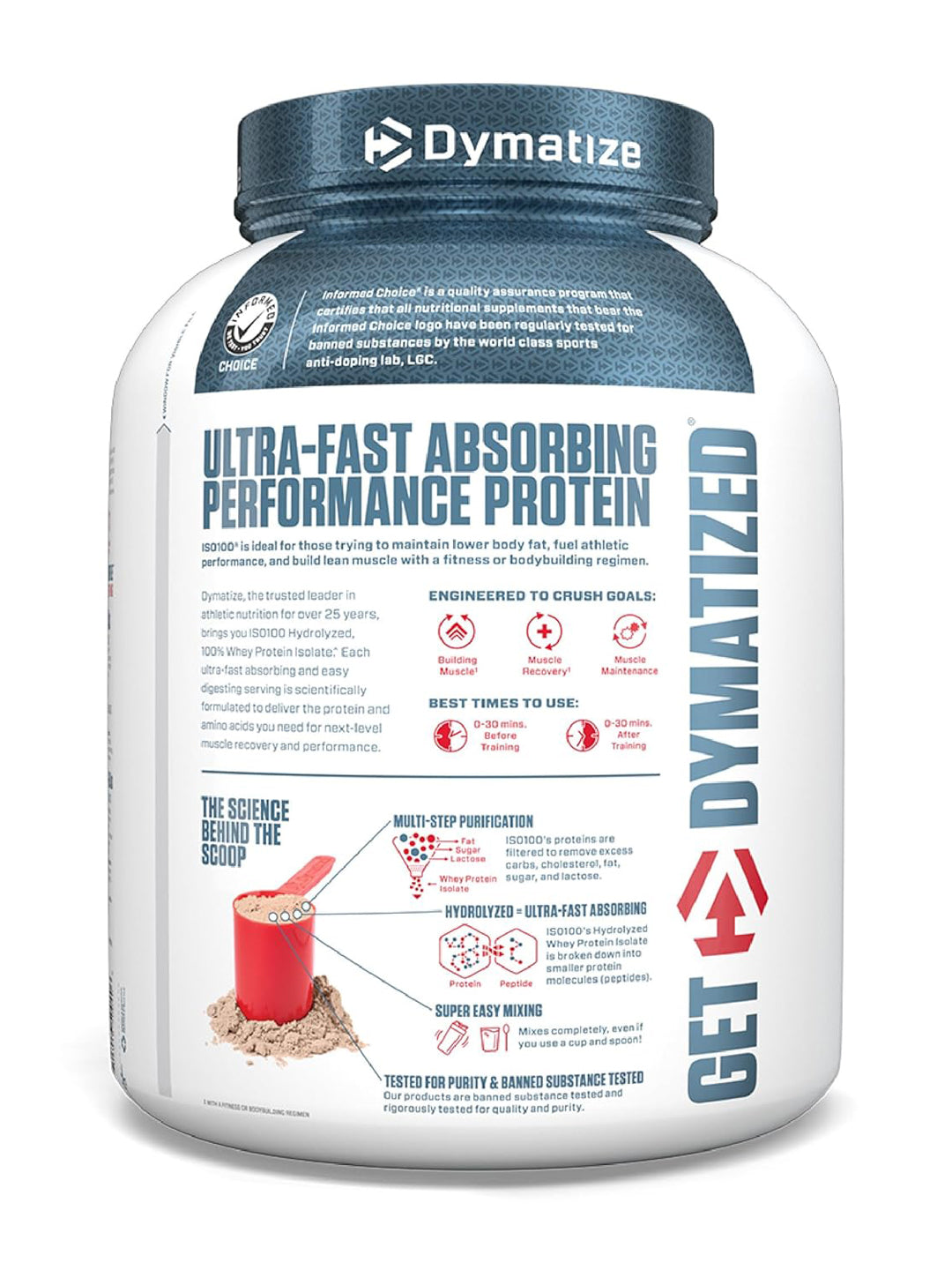 Dymatize ISO100 Hydrolyzed Whey Protein Isolate Powder 2.3kg