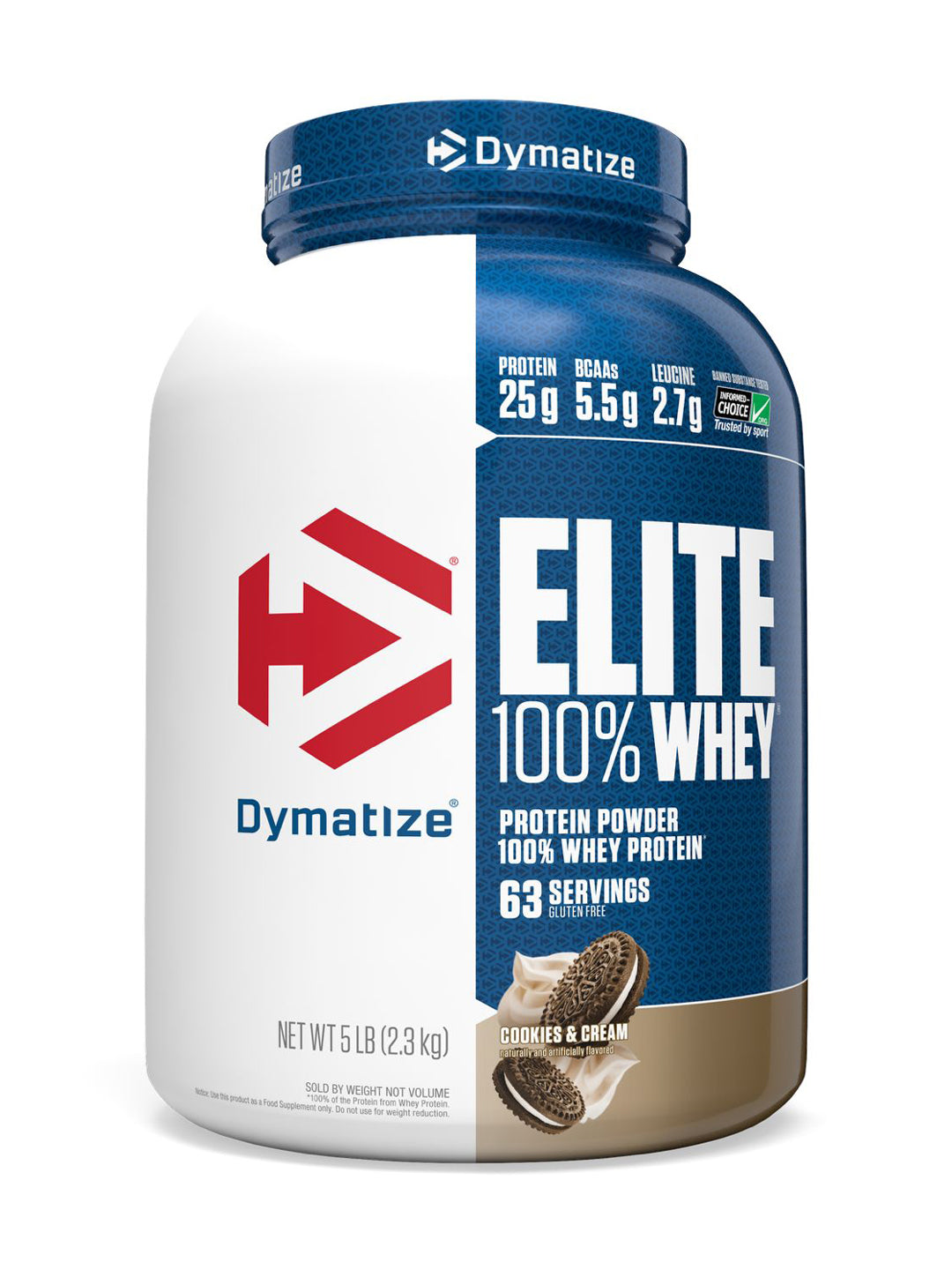 Dymatize Elite 100% Whey Protein Cookies & Cream Powder 2.3 kg