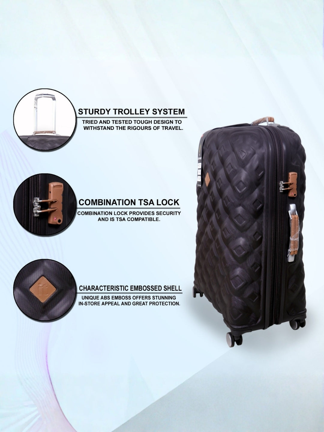 it luggage Embellish Brown Cabin 20 Inches Trolley Bag