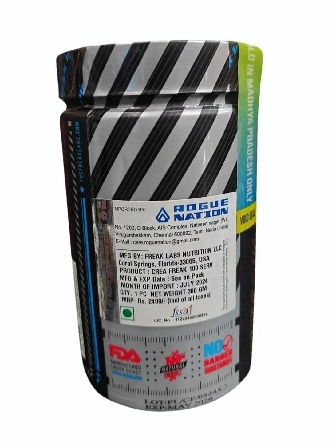 Freak Labs Crea Freak Creatine Monohydrate Unflavoured Powder 300 g