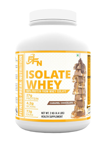Fitness Freak Nutrition Isolate Whey Protein Caramel Chocolate Powder 2 kg