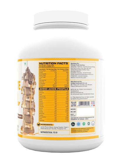 Fitness Freak Nutrition Isolate Whey Protein Caramel Chocolate Powder 2 kg