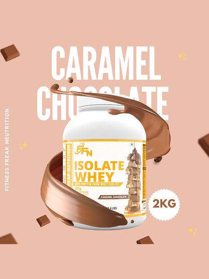 Fitness Freak Nutrition Isolate Whey Protein Caramel Chocolate Powder 2 kg