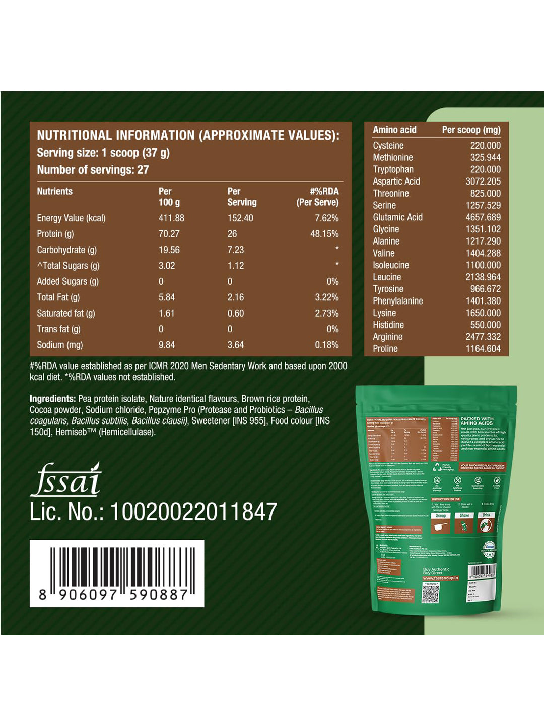 Fast&Up Plant Protein Powder