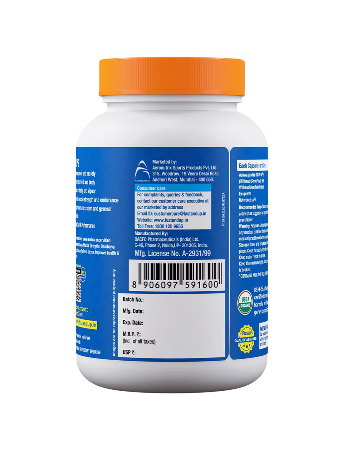 Fast&Up Ashwagandha 60 Capsules