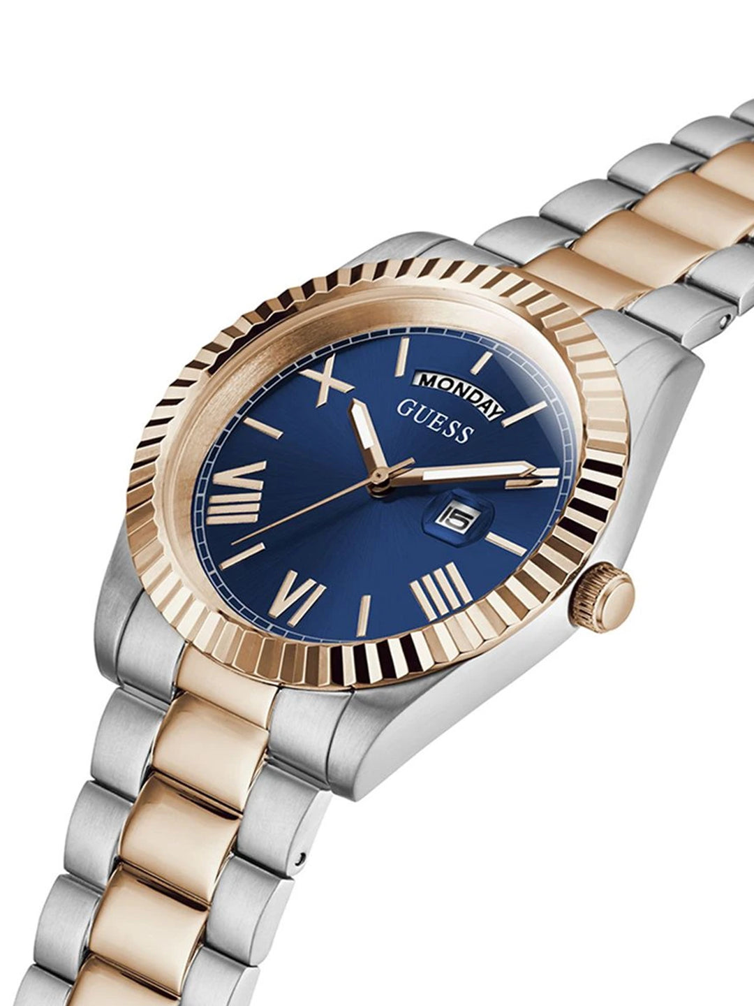 Guess Round 42mm Blue Dial Analog Watch - GW0265G12