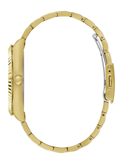 Guess Round Beige Dial Analog Watch - GW0542G2