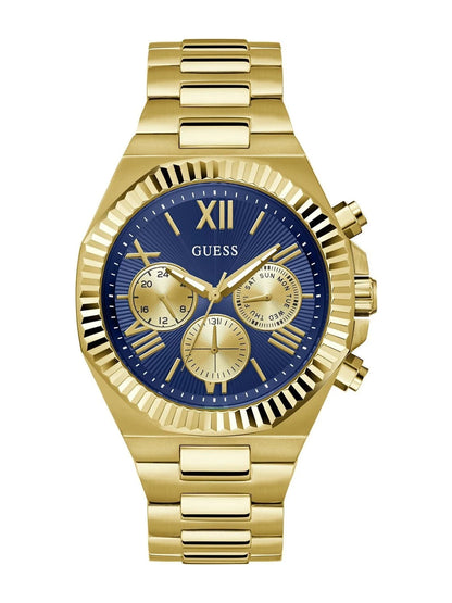 Guess Round 44mm Blue Dial Analog Watch - GW0703G6