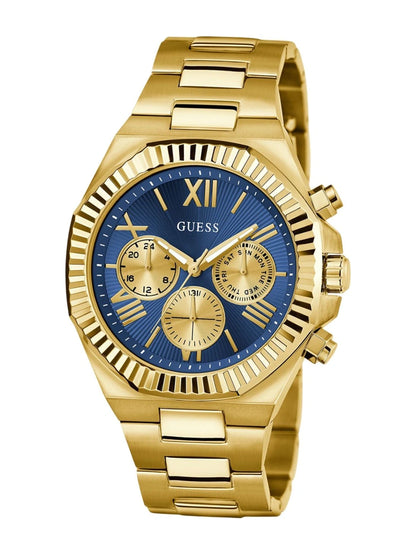 Guess Round 44mm Blue Dial Analog Watch - GW0703G6