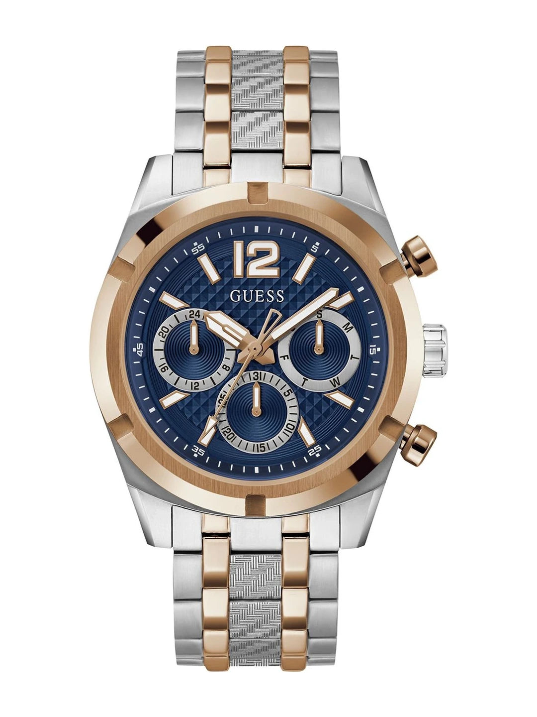 Guess Round 44mm Blue Dial Analog Watch - GW0714G3