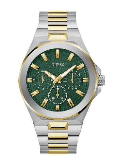 Guess Round 46mm Green Dial Analog Watch - GW0798G3