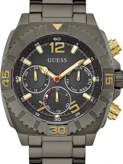Guess Round 44mm Black Dial Analog Watch - GW0800G2