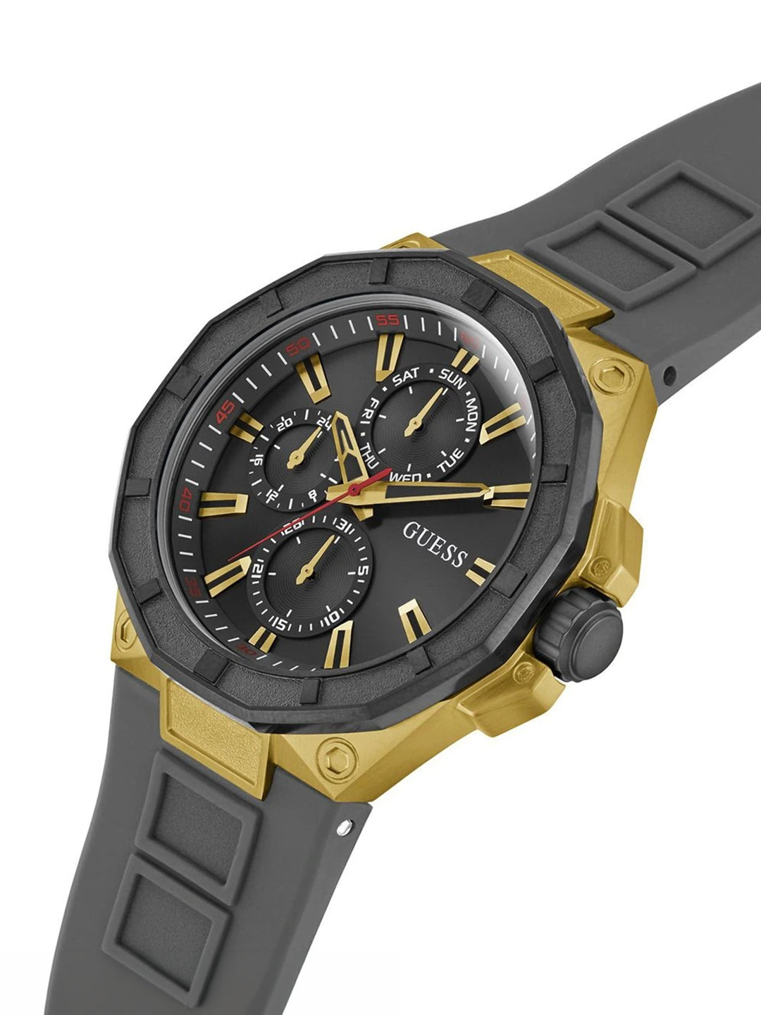Guess Round 46mm Black Dial Analog Watch - GW0803G1