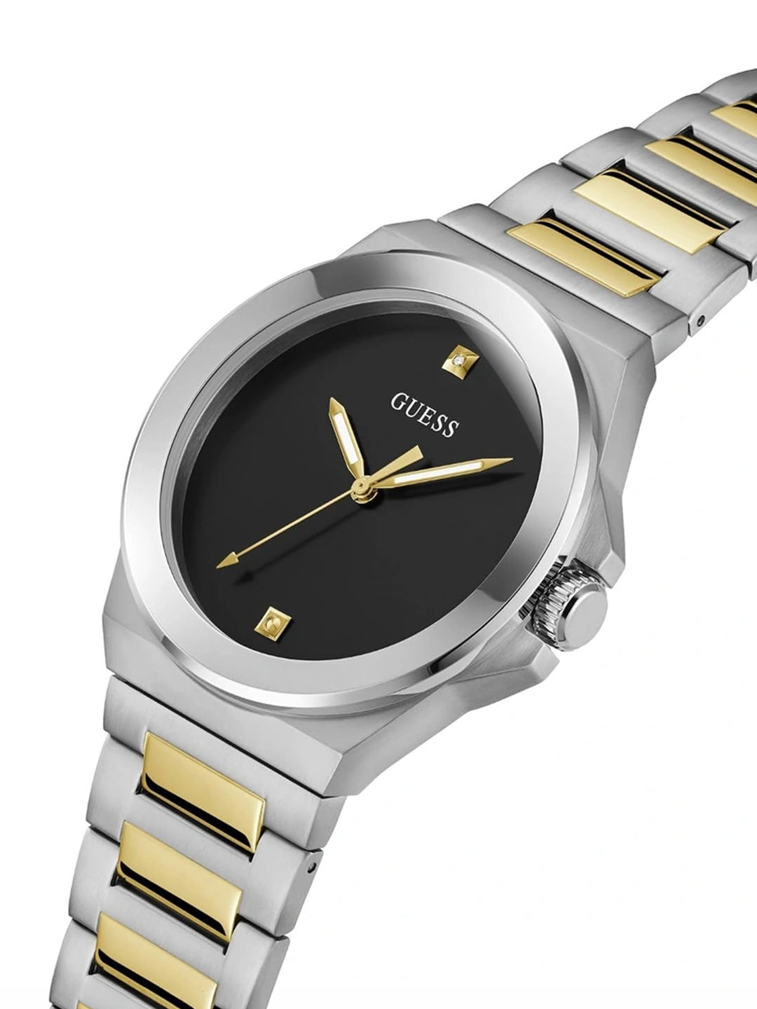 Guess Round Black Dial Analog Watch - GW0833G3