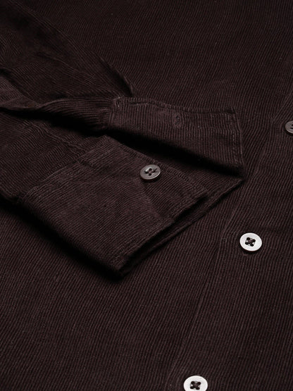 House Of Koala Relaxed Fit Brown Corduroy Shirt