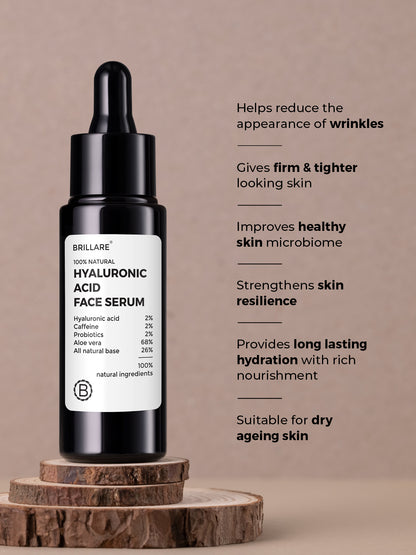 Brillare Hyaluronic Acid Face Serum For Dry, Ageing Skin (30ml)