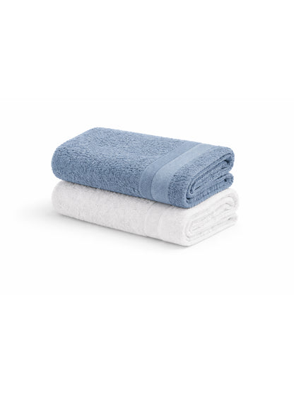 Bamboology Blue & White Hand Towel Set of 2