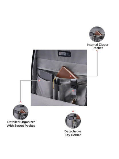 Harrison Bags Axiron Versatile 25L (3-In-1) Premium Laptop Backpack 15.6 Inches Midnight Black