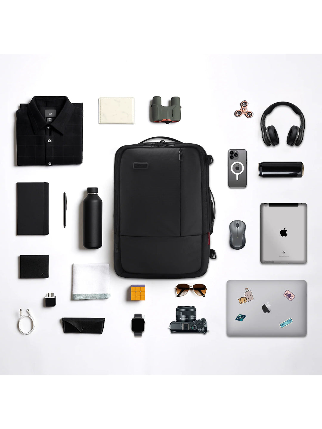 Harrison Bags Axiron Versatile 25L (3-In-1) Premium Laptop Backpack 15.6 Inches Midnight Black