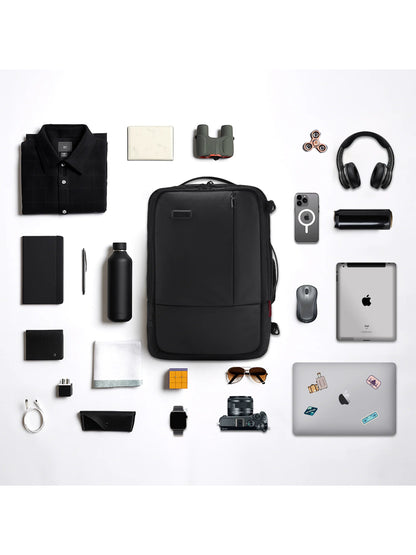 Harrison Bags Axiron Versatile 25L (3-In-1) Premium Laptop Backpack 15.6 Inches Midnight Black