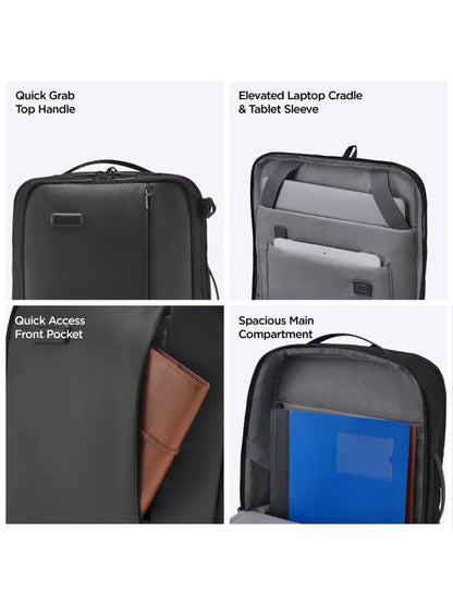 Harrison Bags Axiron Versatile 25L (3-In-1) Premium Laptop Backpack 15.6 Inches Midnight Black