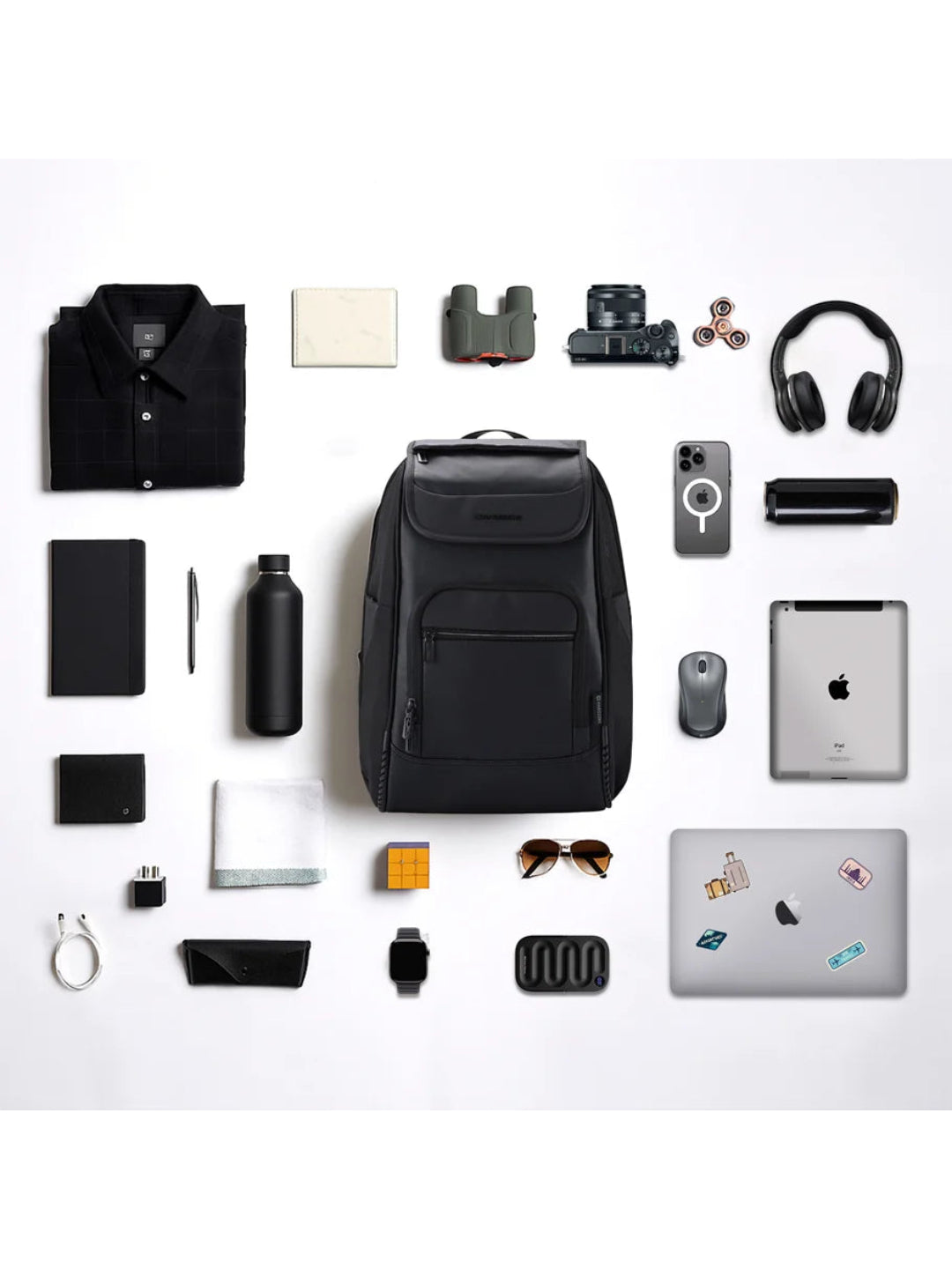 Harrison Bags Carbon Tenacious 30L Premium Laptop Backpack 15.6 Inches Midnight Black