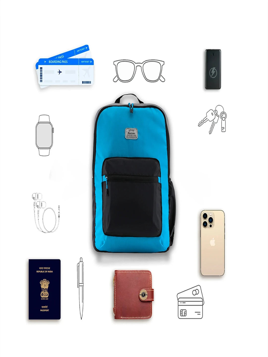 AQUA BLUE BLACK