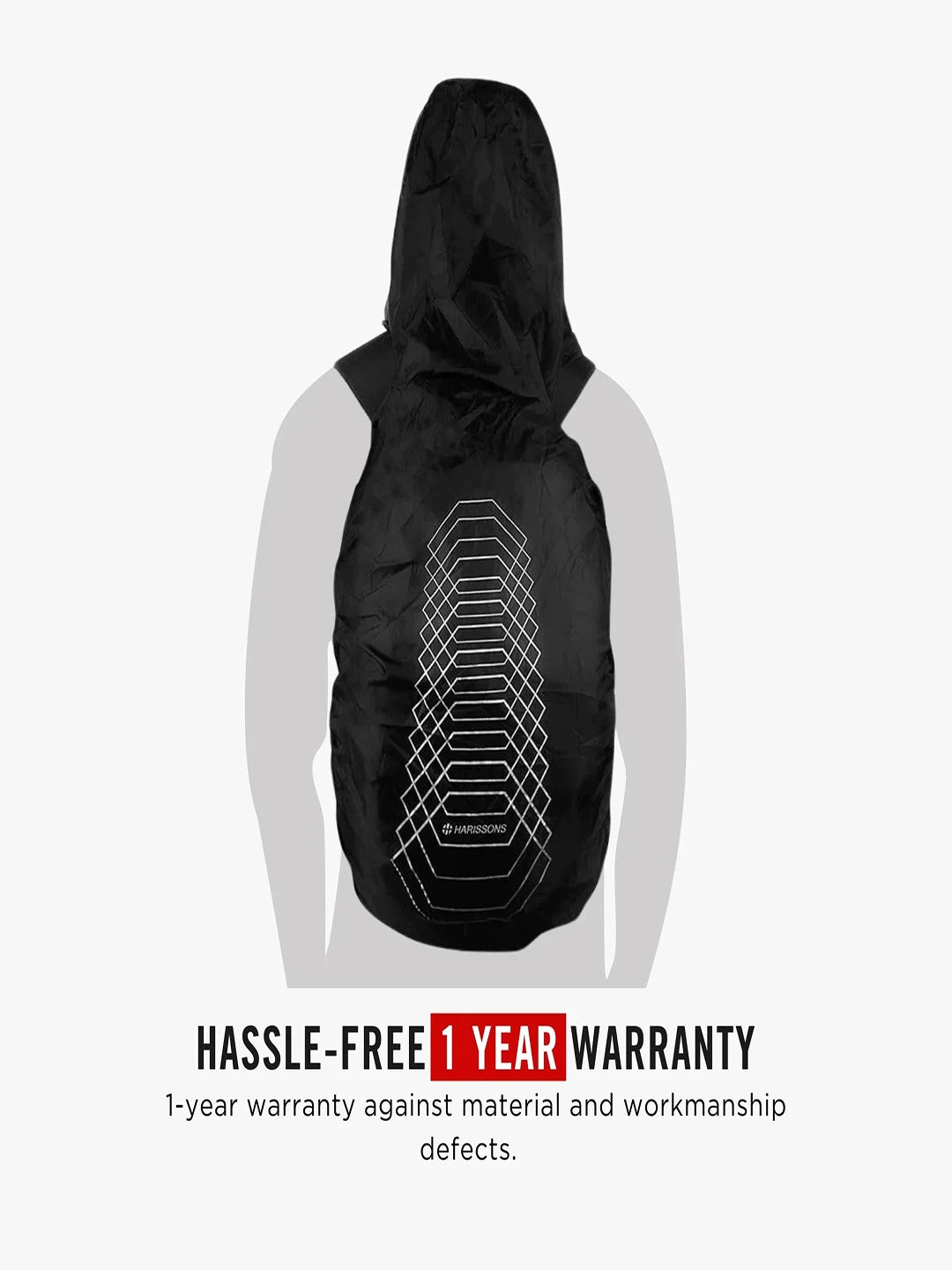 Harrison Bags Rain Cover Hoodie 3D Black Set Of 1