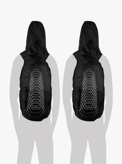 Harrison Bags Rain Cover Hoodie 3D Black Set Of 2
