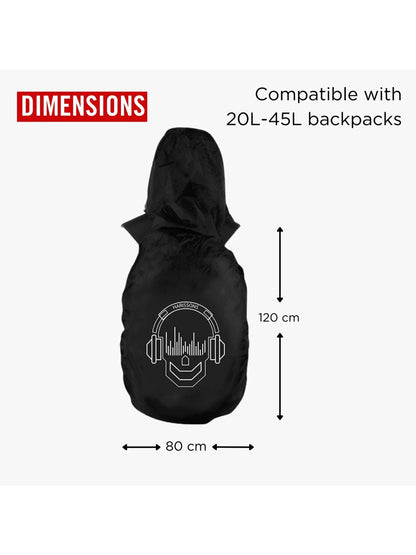 Harrison Bags Rain Cover Hoodie Skull Black Set Of 2