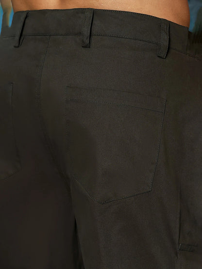 House Of Koala Relaxed fit Olive Baggy 8 Pocket Cargo Trousers