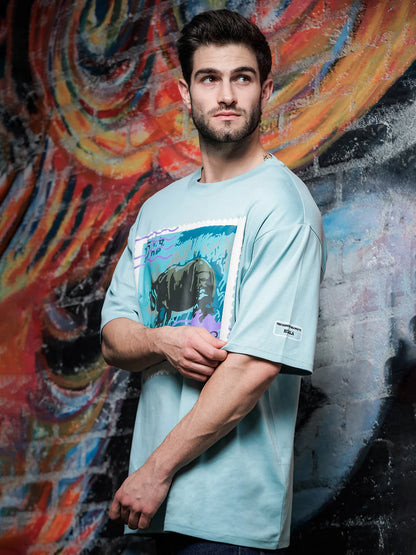 House Of Koala Blue Oversized Fit Drop Shoulder T-Shirt