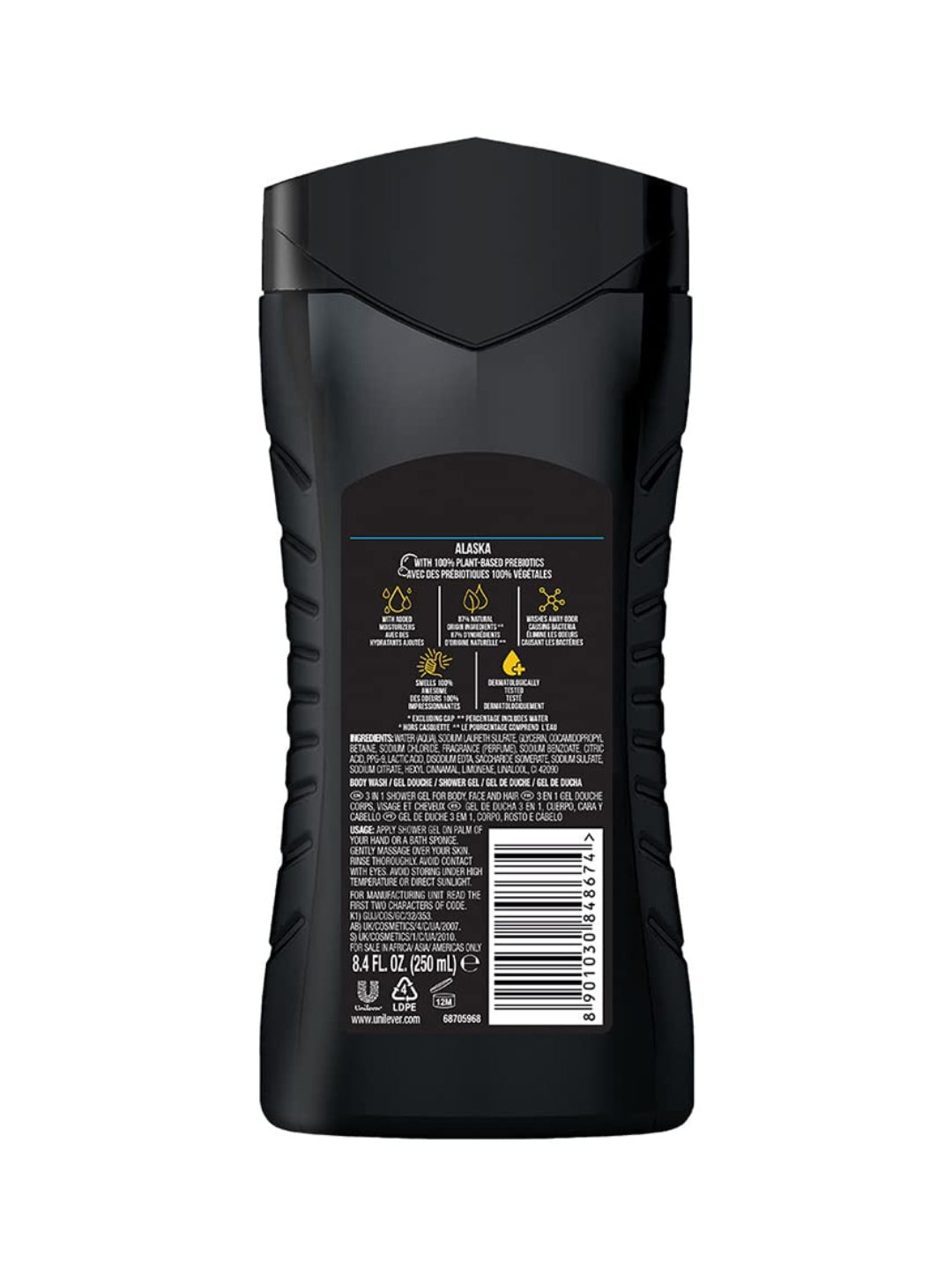 AXE  3 In 1 Body, Face & Hair Wash For Men  250ml
