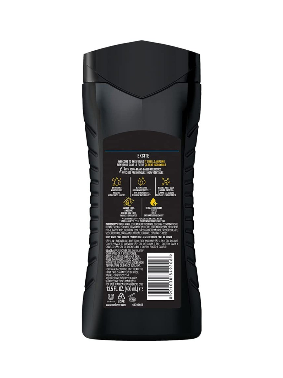 Axe 3 In 1 Body, Face & Hair Wash For Men  400ml
