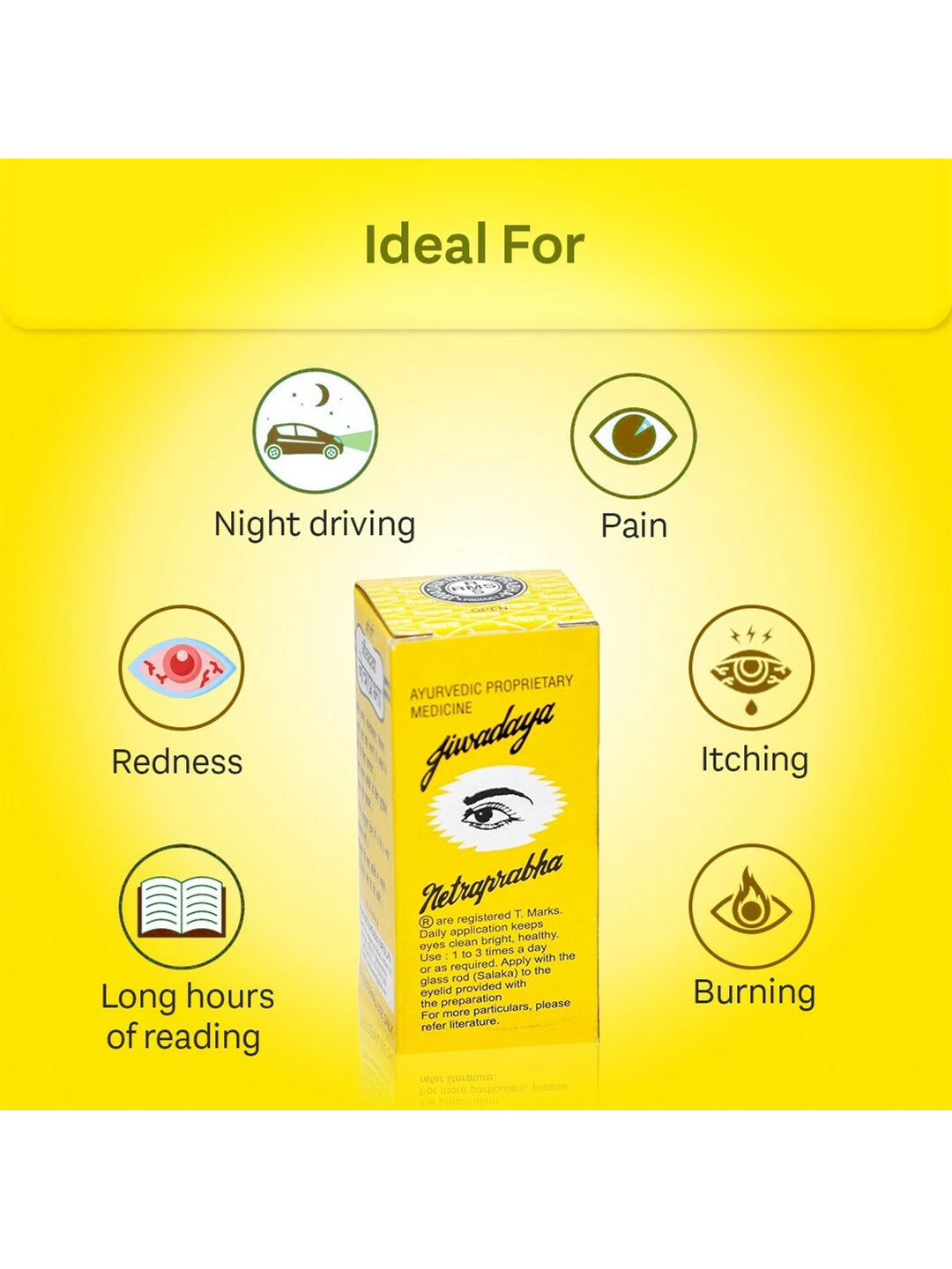 Jivdaya Netraprabha Eye Drops 15ml - (Pack of 6)