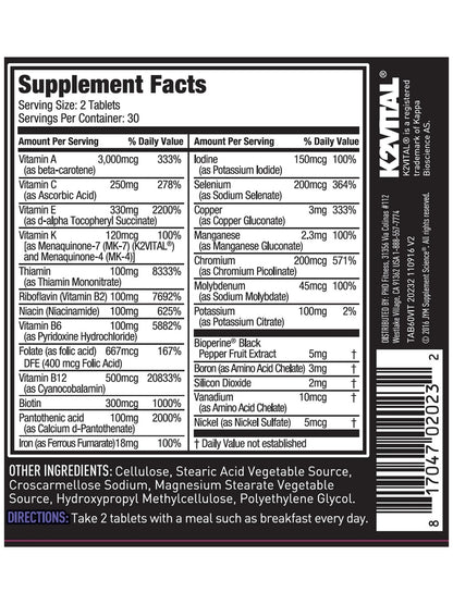 JYM Vita JYM Multivitamin Tablets 60 Tablets