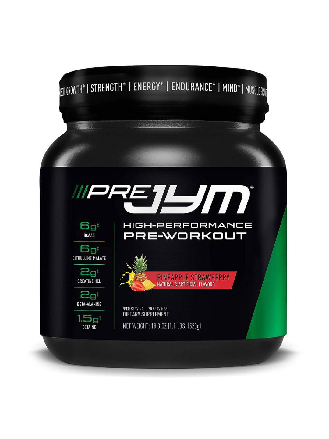JYM Pre JYM Pre Workout Pineapple Strawberry Powder 520g