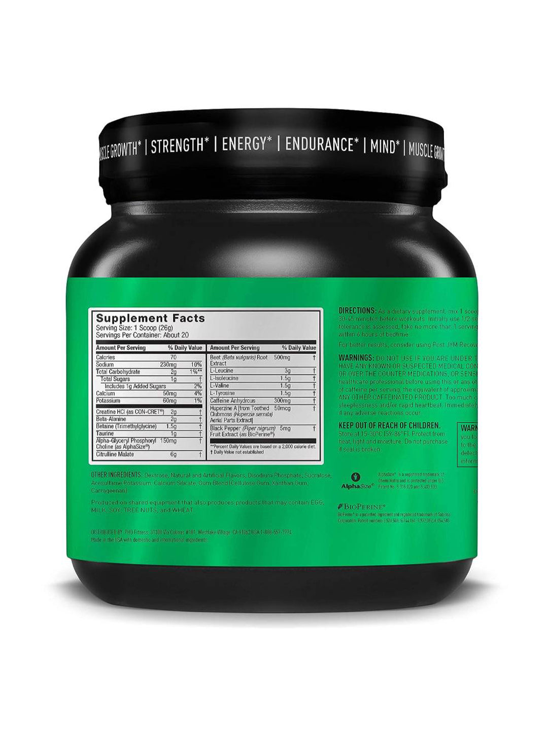 JYM Pre JYM Pre Workout Pineapple Strawberry Powder 520g