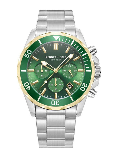 Kenneth Cole Round Green Dial Analog Watch - KCWGI0027102MN