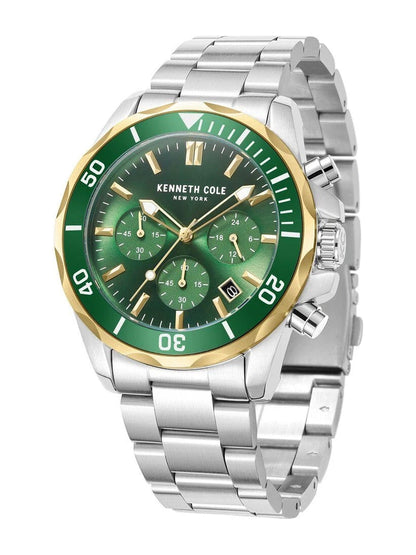 Kenneth Cole Round Green Dial Analog Watch - KCWGI0027102MN
