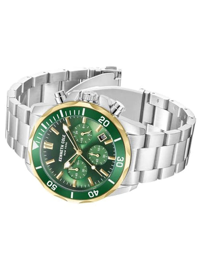Kenneth Cole Round Green Dial Analog Watch - KCWGI0027102MN