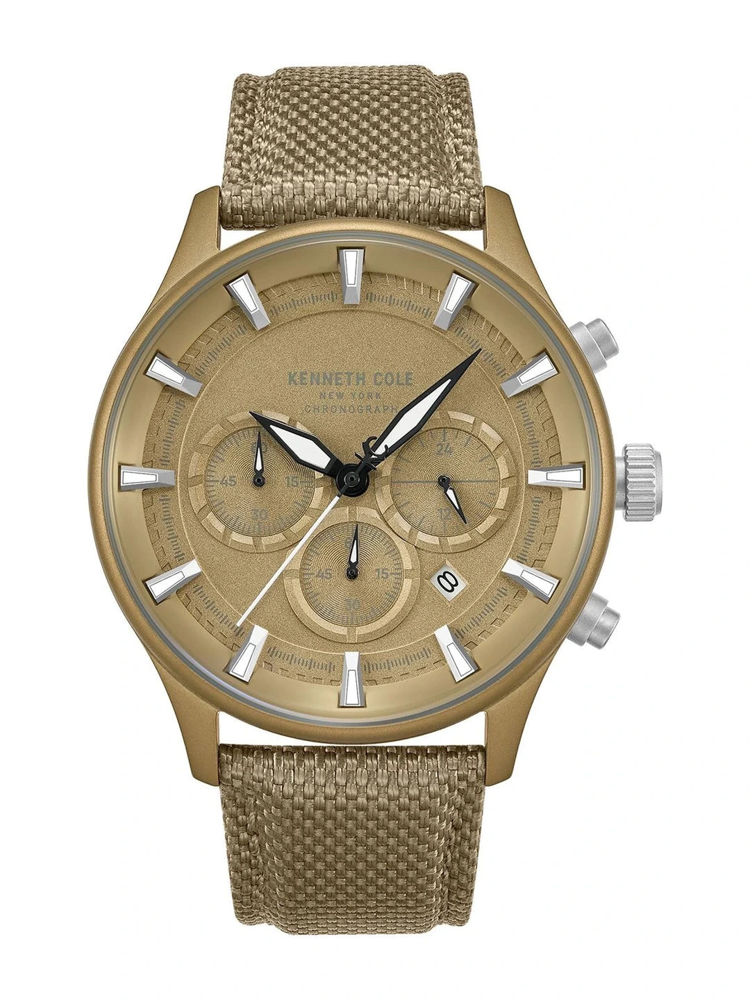 Kenneth Cole Quartz Khaki Round Dial Sports Watch - KCWGO0058403MNW