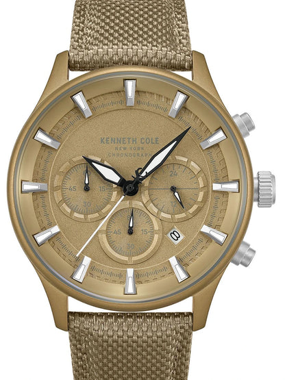 Kenneth Cole Quartz Khaki Round Dial Sports Watch - KCWGO0058403MNW
