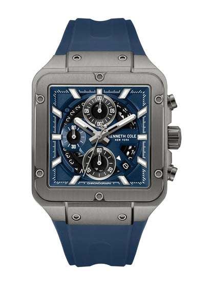 Kenneth Cole Round Blue Dial Analog Watch - KCWGO0065501MNW