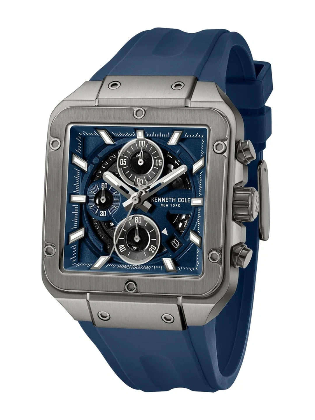 Kenneth Cole Round Blue Dial Analog Watch - KCWGO0065501MNW