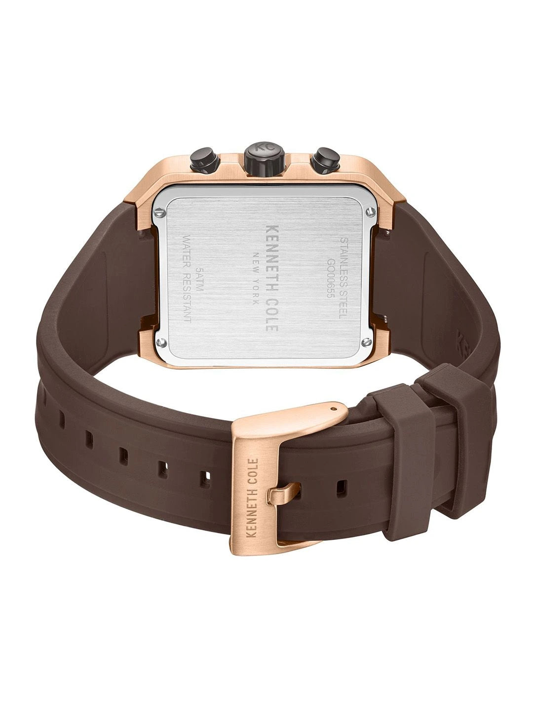 Kenneth Cole Sport Quartz Brown Square Dial Watch - KCWGO0065502MNW