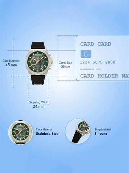 Kenneth Cole Round Green Dial Analog Watch - KCWGO0087603MNW