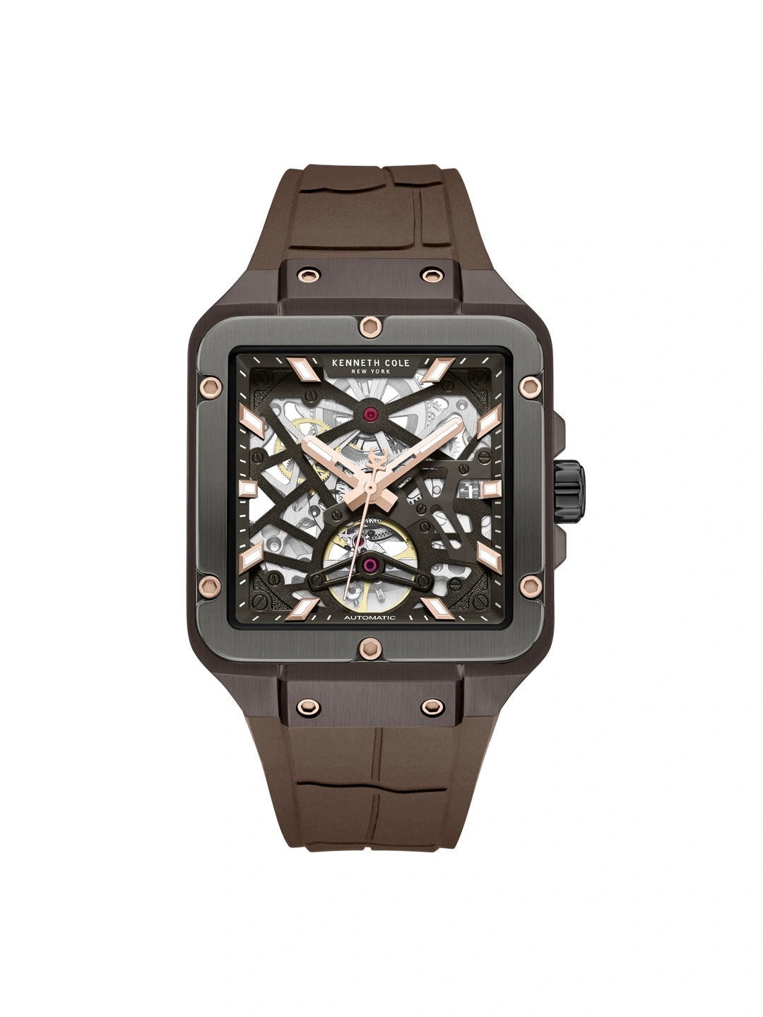 Kenneth Cole Round Brown Dial Analog Watch - KCWGZ0065402MN